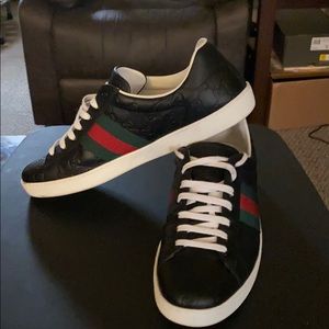Authentic Black Gucci sneakers size 12G men